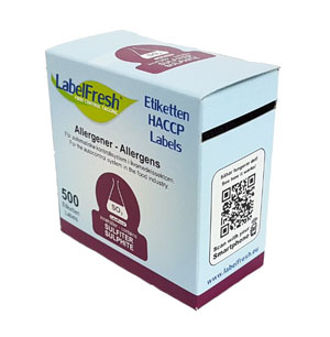 Allergy Food Label Sulphite - 30mm x 30mm - 500 Labels Per Pack