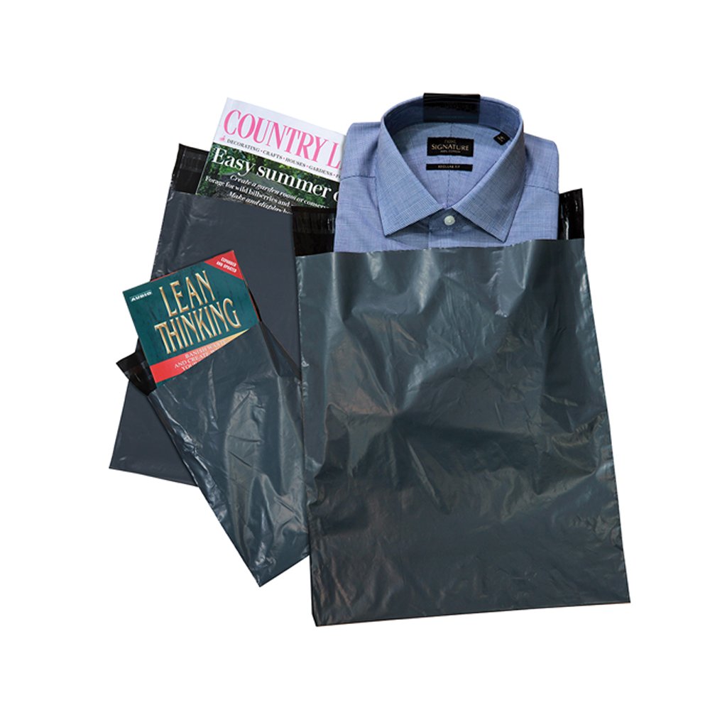 Poly Mailing Bags - Grey - 350mm x 475mm - 500x Per Pack