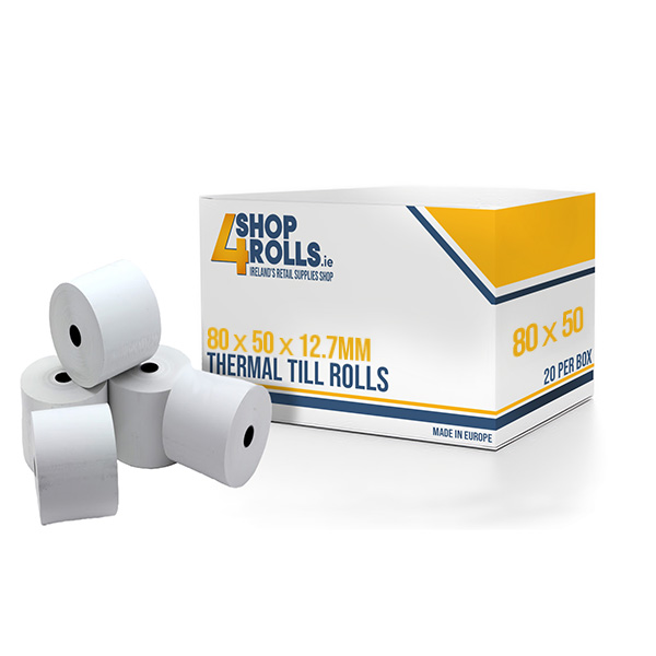 Thermal Till Rolls 80mm x 50mm - 20 Rolls Per Box