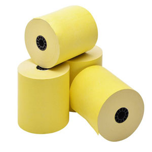 80mm x 80mm x 12.7mm - Thermal Till Rolls - Yellow