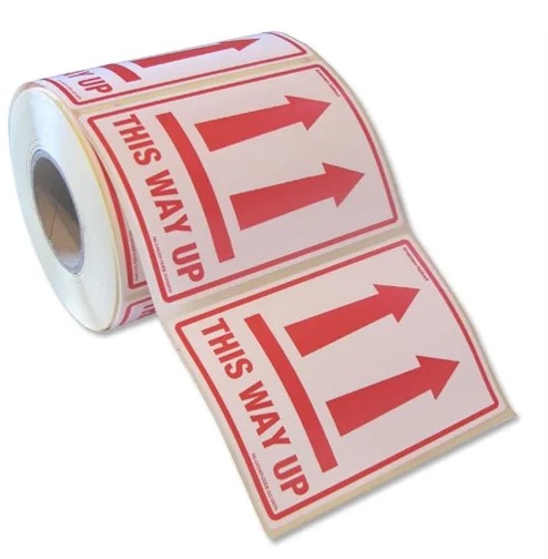 This Way Up - Symbol Labels - 108mm x 79mm - 500x Labels Per Roll