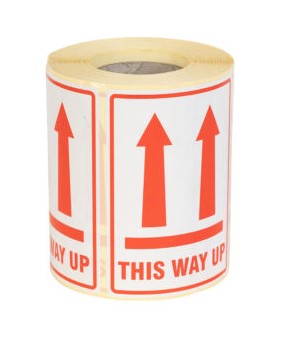 This Way Up - Symbol Labels - 108mm x 79mm - 500x Labels Per Roll