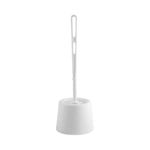 Plastic Toilet Brush Set White - 1x Per Pack