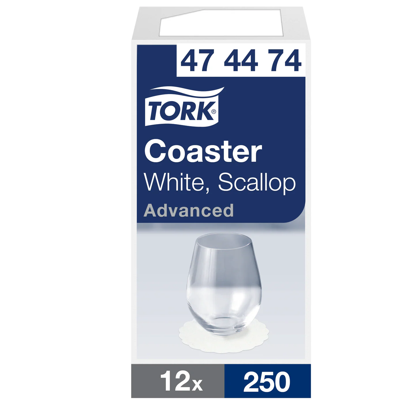 Tork Coasters Round Scalloped Paper White - 250x Per Pack Tork Coasters Round Scalloped Paper White - 250x Per Pack