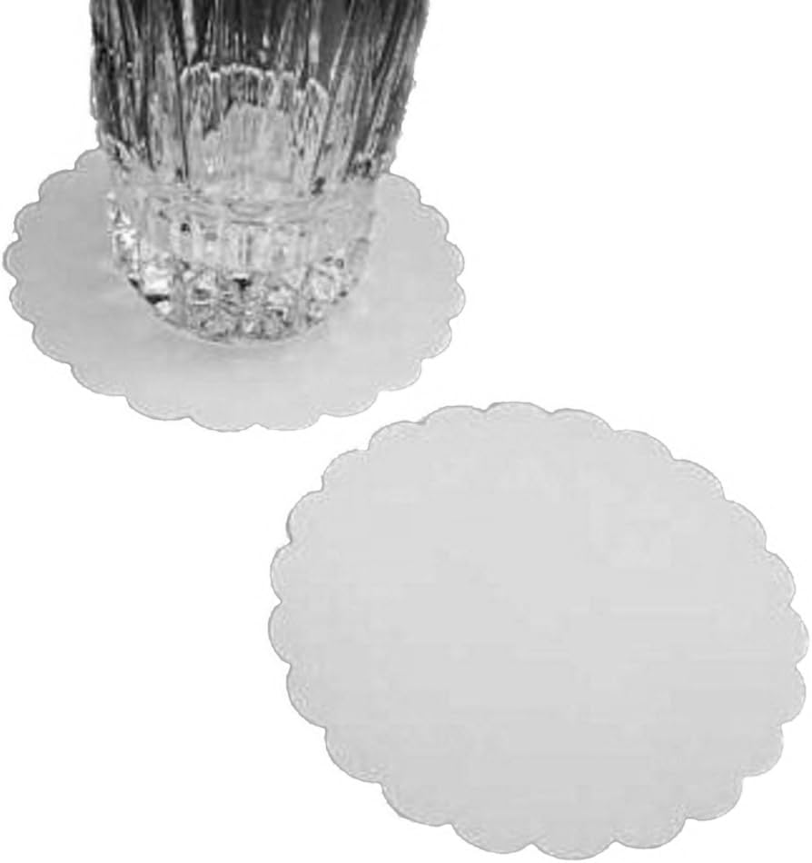 Tork Coasters Round Scalloped Paper White - 250x Per Pack Tork Coasters Round Scalloped Paper White - 250x Per Pack