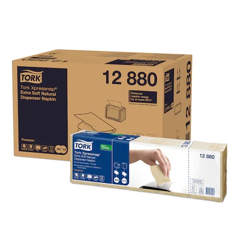Tork Xpress 2-Ply Napkins Kraft 12880 N4  - 1000x Per Pack