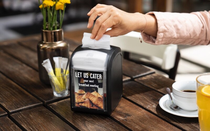 Tork Xpressnap Fit Counter Napkin Dispenser N14 Black - 1x Per Pack
