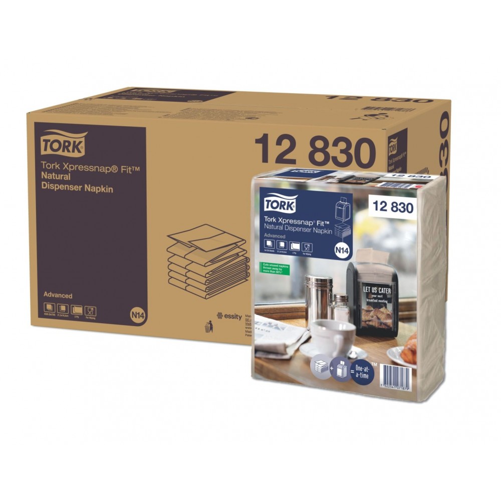 Tork Xpress 2-Ply Napkins Kraft 12830 N14  - 720x Per Pack