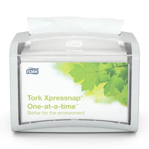 Tork XpresSnap Silver Tabletop Napkin Dispenser - 1 Per Pack