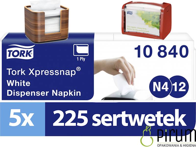 Tork Xpress 1-Ply Napkins White - 1125x Per Pack