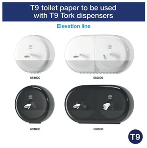 Tork T9 SmartOne Mini Toilet Roll 2-Ply - 620 Sheets - 12x Rolls Per Pack