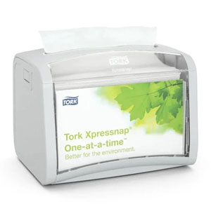 Tork XpresSnap Silver Tabletop Napkin Dispenser - 1 Per Pack