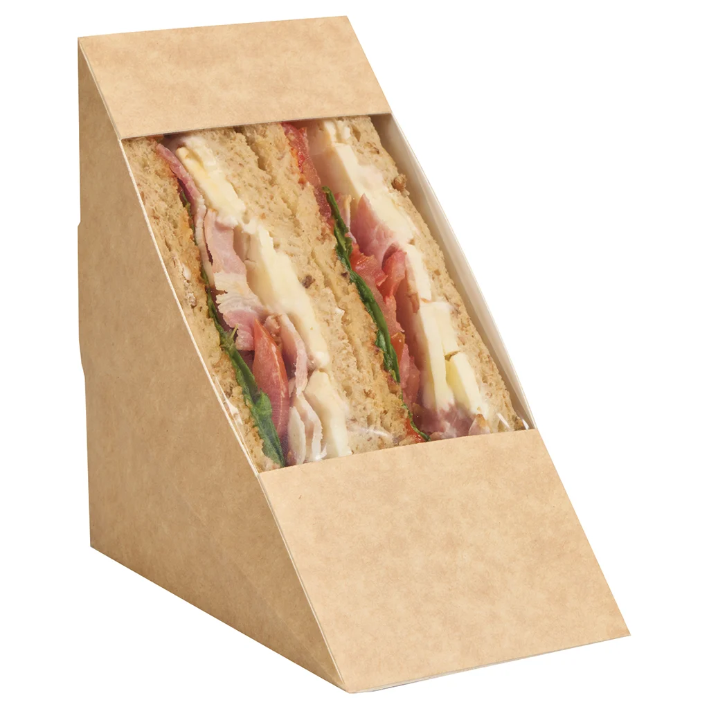 Triple Sandwich Wedge - Front Load Kraft - 123mm x 75mm x 123mm - 250x Per Case