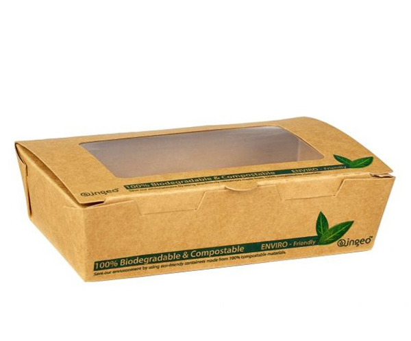 Tuck Top Kraft Window Salad Boxes - 500ml - 50x Per Pack