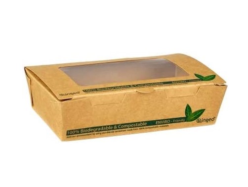 Tuck Top Kraft Window Salad Boxes - 700ml - 50x Per Pack