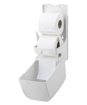Twin Toilet Roll Dispenser, Suits Ordinary Size Rolls - 1 Per Pack