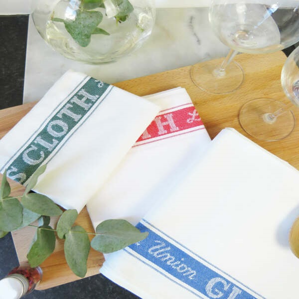 Union Linen Glass Cloths 500mm x 760mm - 5x Per Pack