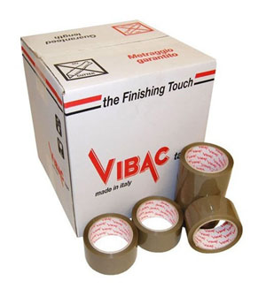 Vibac Grade A  Packaging Tape 48mm x 66m Buff - 6x Rolls Per Pack