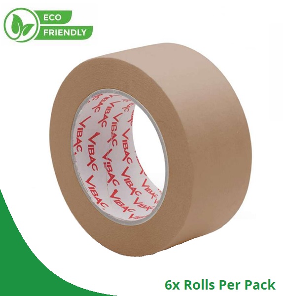 Vibac Eco Kraft Paper Tape 48mm x 50Metres - 6x Rolls Per Pack