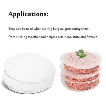 Waxed Paper Burger Discs 4