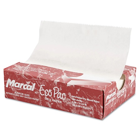 Greaseproof Wax Paper - Deli Sheets in a Box - 150mm x 275mm - 500 Sheets