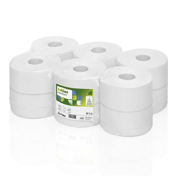 WEPA 2Ply Mini Jumbo Toilet Tissue Roll - 108mm x 180m - 12x Per Pack WEPA 2Ply Mini Jumbo Toilet Tissue Roll - 108mm x 180m - 12x Per Pack