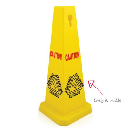 Large Dual Warning Floor Cone - 1x Per Pack