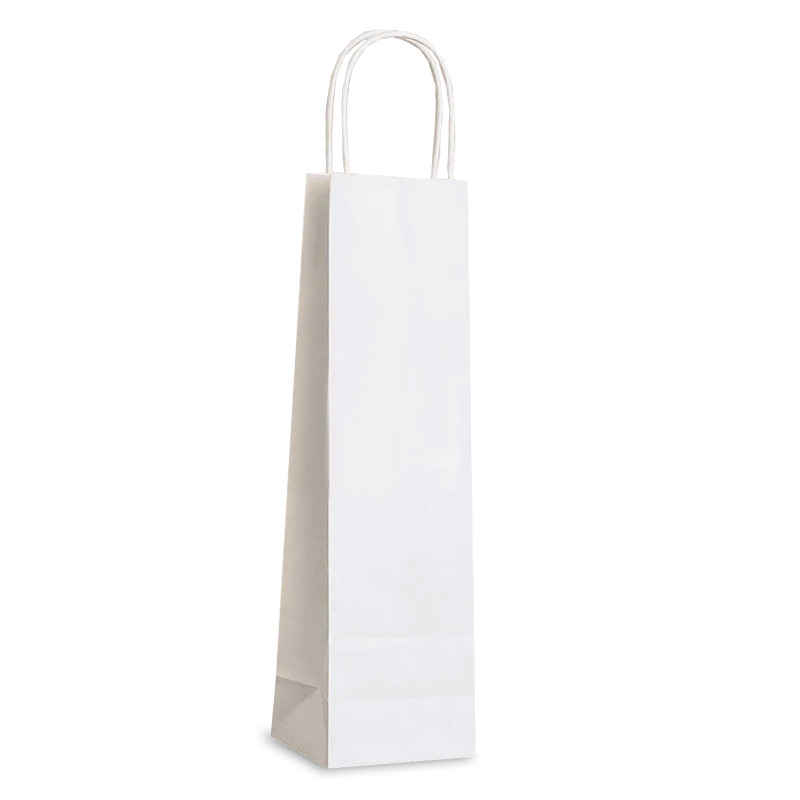 Luxury Bottle Bag with Twisted Handles - White - 300x Per Pack