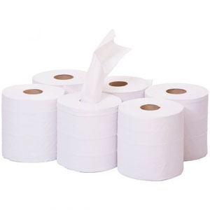 Mini Jumbo 2Ply Toilet Rolls 90mm x 150m - Pack of 12