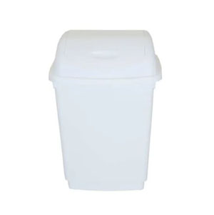 Flip Top Bins - 50 Litre White - 1 Bin