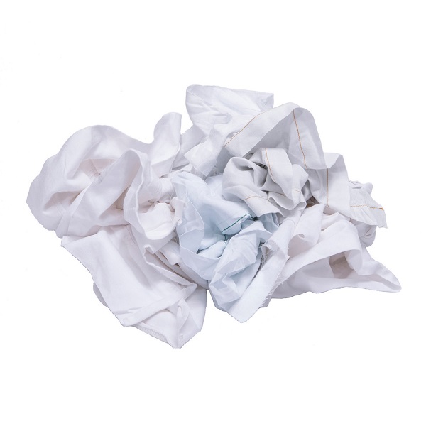 White Cotton Sheeting Wiping Rags - Grade A - 9KG Per Bale