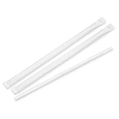 Paper Straws White Individually Wrapped - 6mm x 195mm - 1000x Per Pack