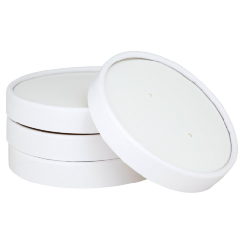 16oz White - Soup Cup Lids - 25x Per Pack