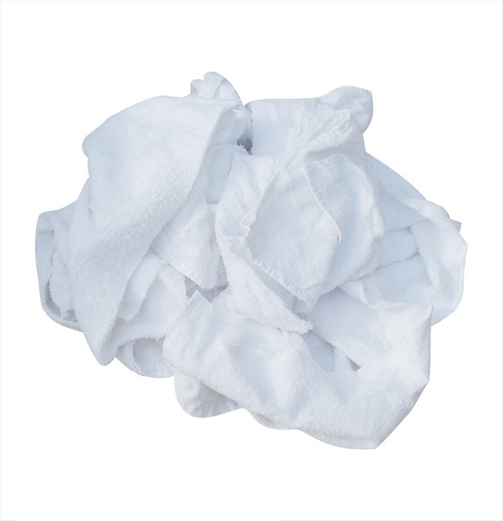 White Towel Absorbent Wiping Rags - Grade A - 3KG Carry Bag