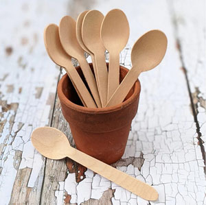 Wooden Desert Spoon Biodegradable Cutlery - 100x Per Pack