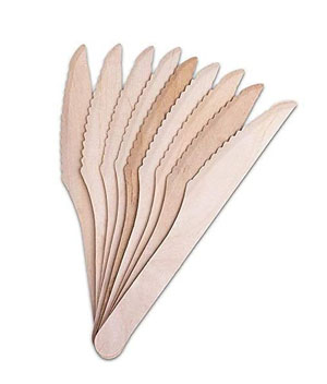 Wooden Knifes Biodegradable Cutlery - 100x Per Pack