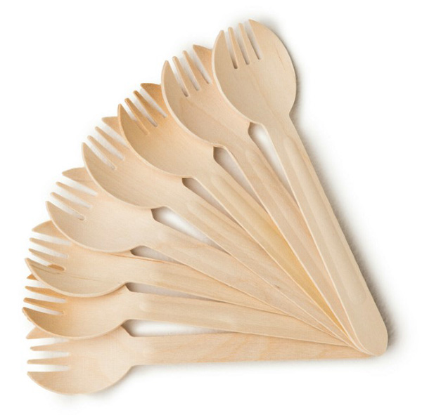 Wooden Sporks - 100x Per Pack