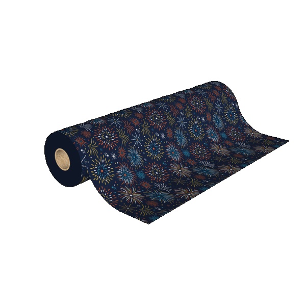 Gift Wrapping Coated Rolls - Design Fireworks - 500mm x 100m 60gsm - 1x Roll Per Pack Gift Wrapping Coated Rolls - Design Fireworks - 500mm x 100m 60gsm - 1x Roll Per Pack