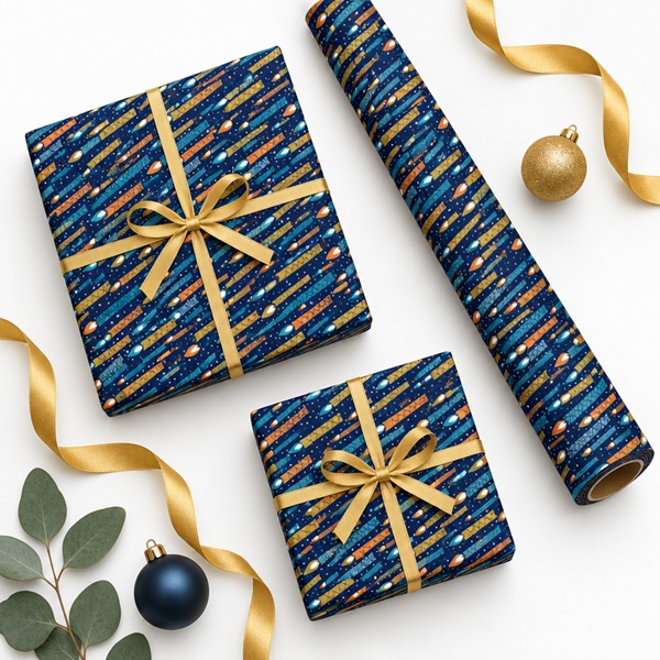 Gift Wrapping Coated Rolls - Design Candles - 500mm x 100m 60gsm - 1x Roll Per Pack