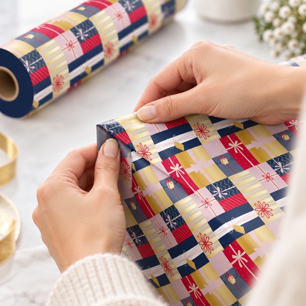 Gift Wrapping Coated Rolls - Design Multicoloured - 500mm x 100m 60gsm - 1x Roll Per Pack Gift Wrapping Coated Rolls - Design Multicoloured - 500mm x 100m 60gsm - 1x Roll Per Pack