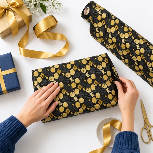 Gift Wrapping Coated Rolls - Design Bougies- 500mm x 100m 60gsm - 1x Roll Per Pack Gift Wrapping Coated Rolls - Design Bougies- 500mm x 100m 60gsm - 1x Roll Per Pack
