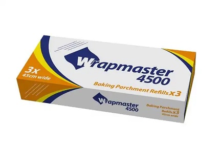 Wrapmaster 4500 - Baking Parchment Rolls 45cm x 50m - 3x Rolls Per Pack