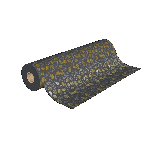 Gift Wrapping Coated Rolls - Design Annivesary- 500mm x 100m 80gsm - 1x Roll Per Pack