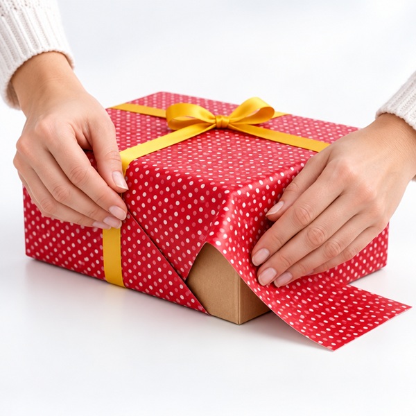 Gift Wrapping Coated Rolls - Design Love Heart - 500mm x 100m 80gsm - 1x Roll Per Pack