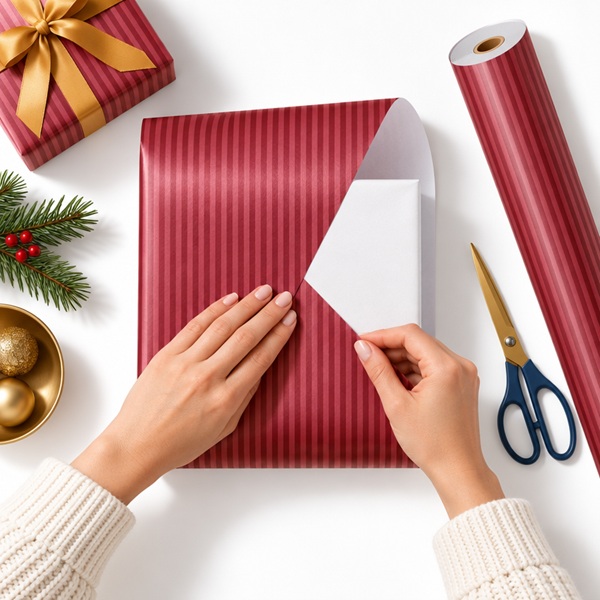 Gift Wrapping Coated Rolls - Design lines - 500mm x 100m 60gsm - 1x Roll Per Pack