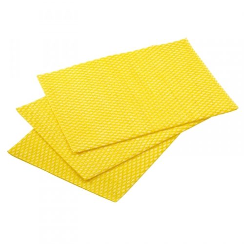 Standard J Cloths 500mm x 360mm Yellow - 50x Per Pack