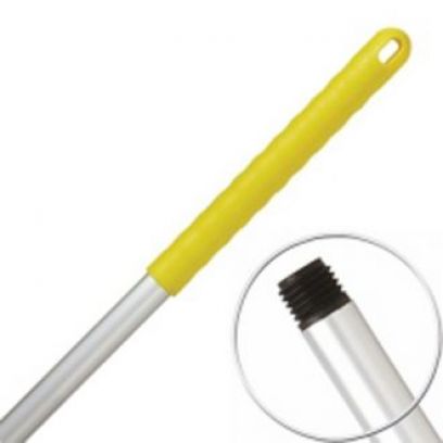 Yellow Aluminum Brush Handle - 1.4 Metre - Yellow Grip