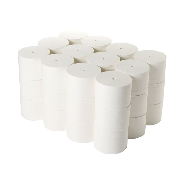 2Work Toilet Rolls Coreless Wht Pk36