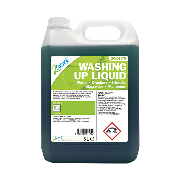 2Work Washing Up Liquid Fresh 5L