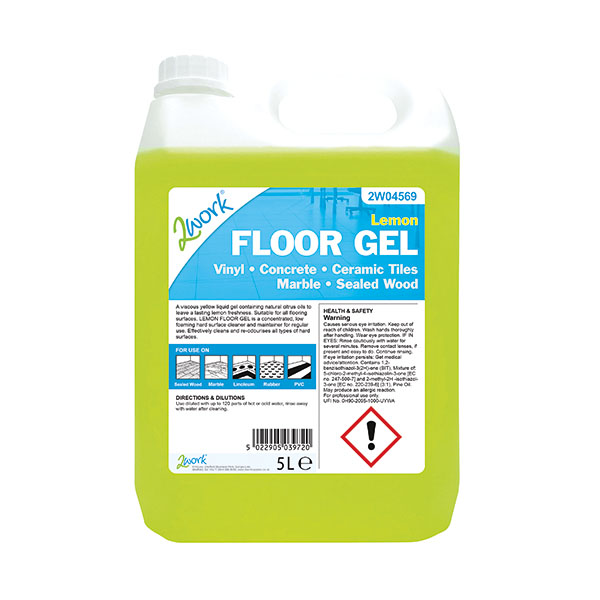 2Work Lemon Floor Gel 5 Litre